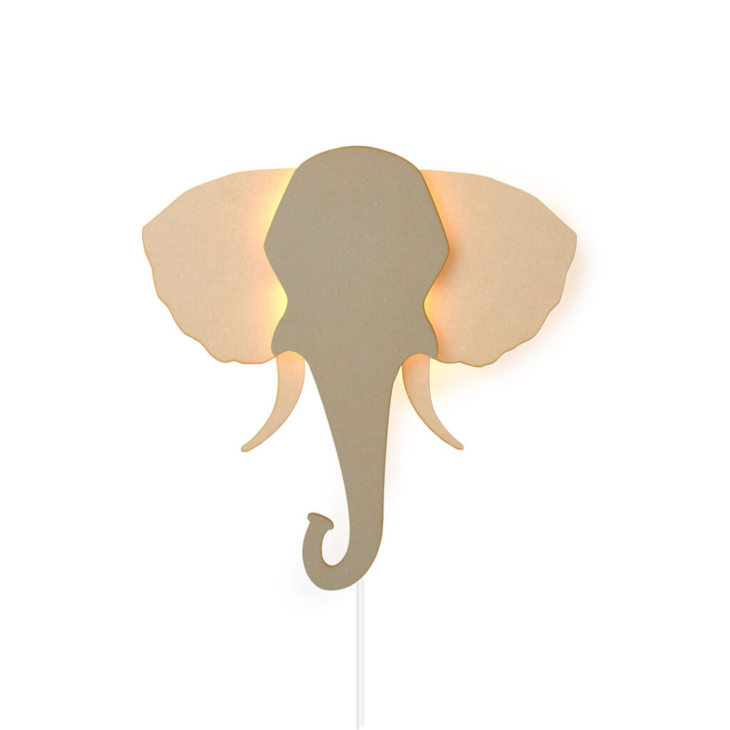 Elephant wall lamp