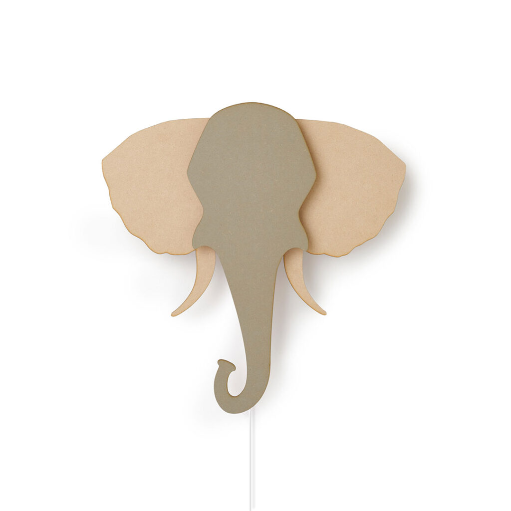 Olifant wandlamp