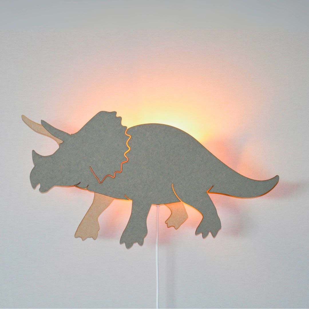 Dino wandlamp Triceratops